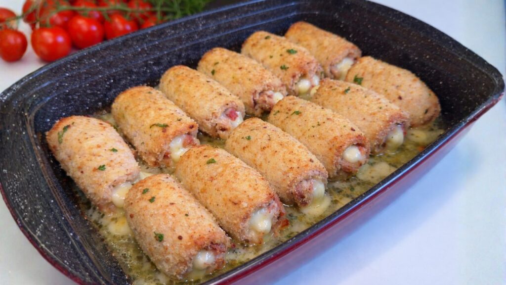 Involtini di lonza ripieni al forno