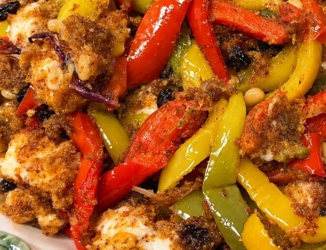 Peperoni con mollica tostata