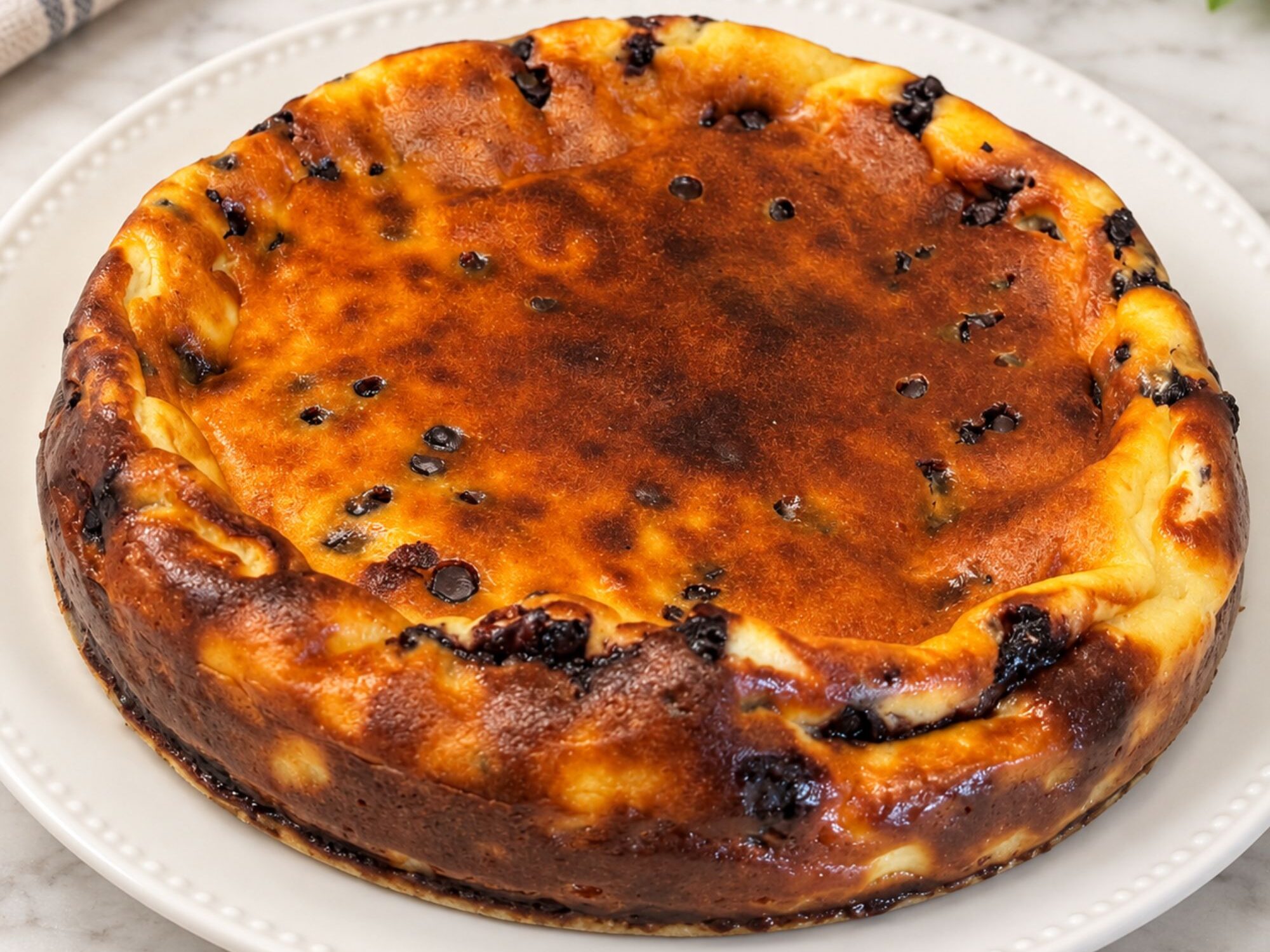 Torta con ricotta e gocce di cioccolato