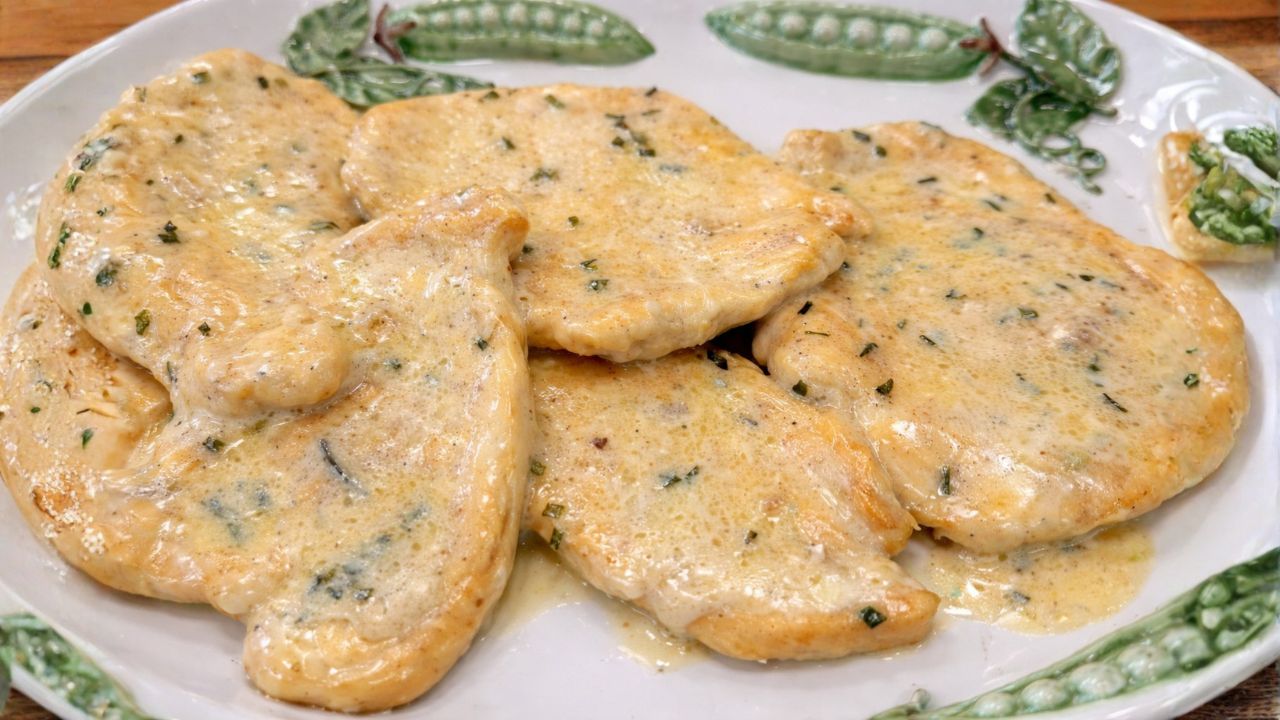 Fettine di pollo con crema di latte