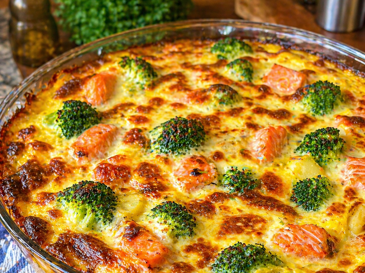 Torta di patate con salmone