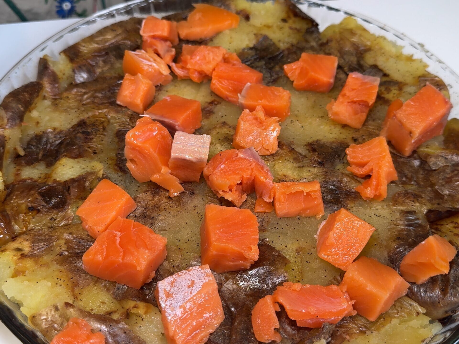 Torta di patate con salmone