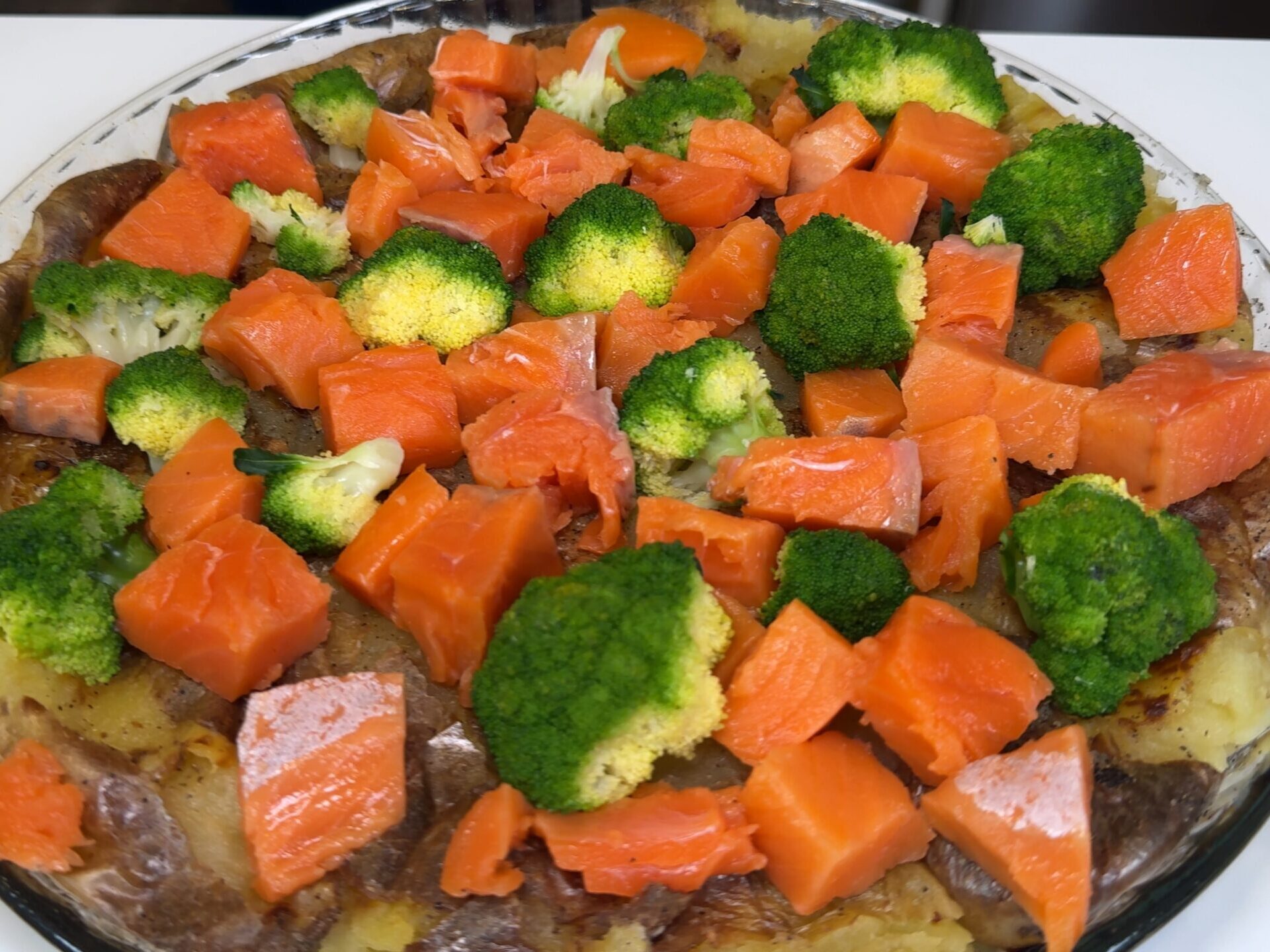 Torta di patate con salmone
