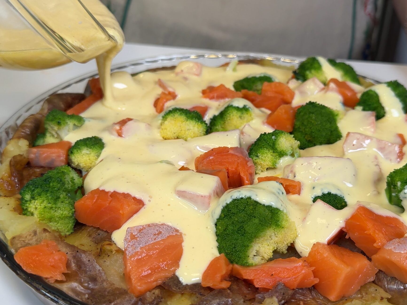 Torta di patate con salmone