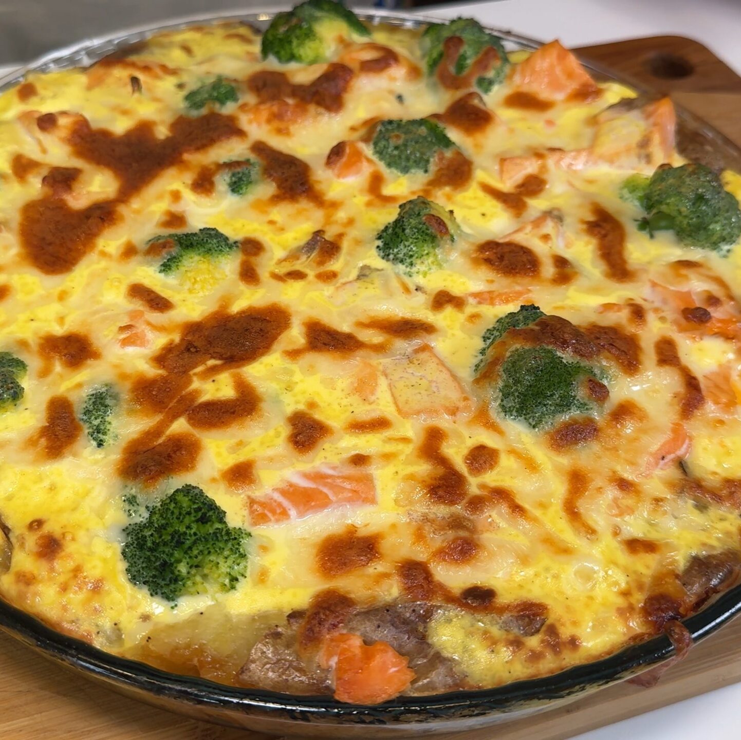 Torta di patate con salmone