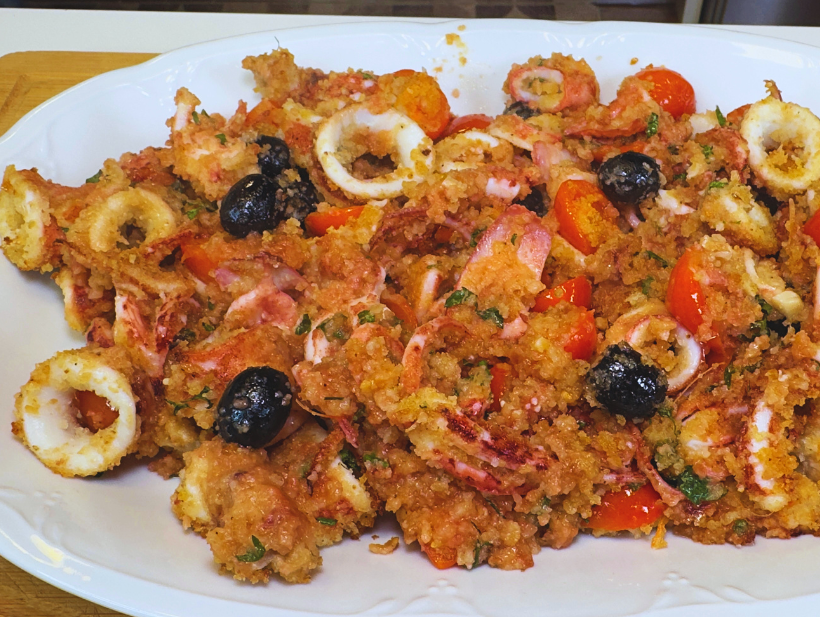 Calamari gratinati al forno