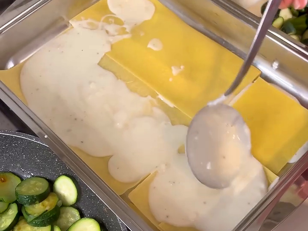Lasagne con zucchine e salmone