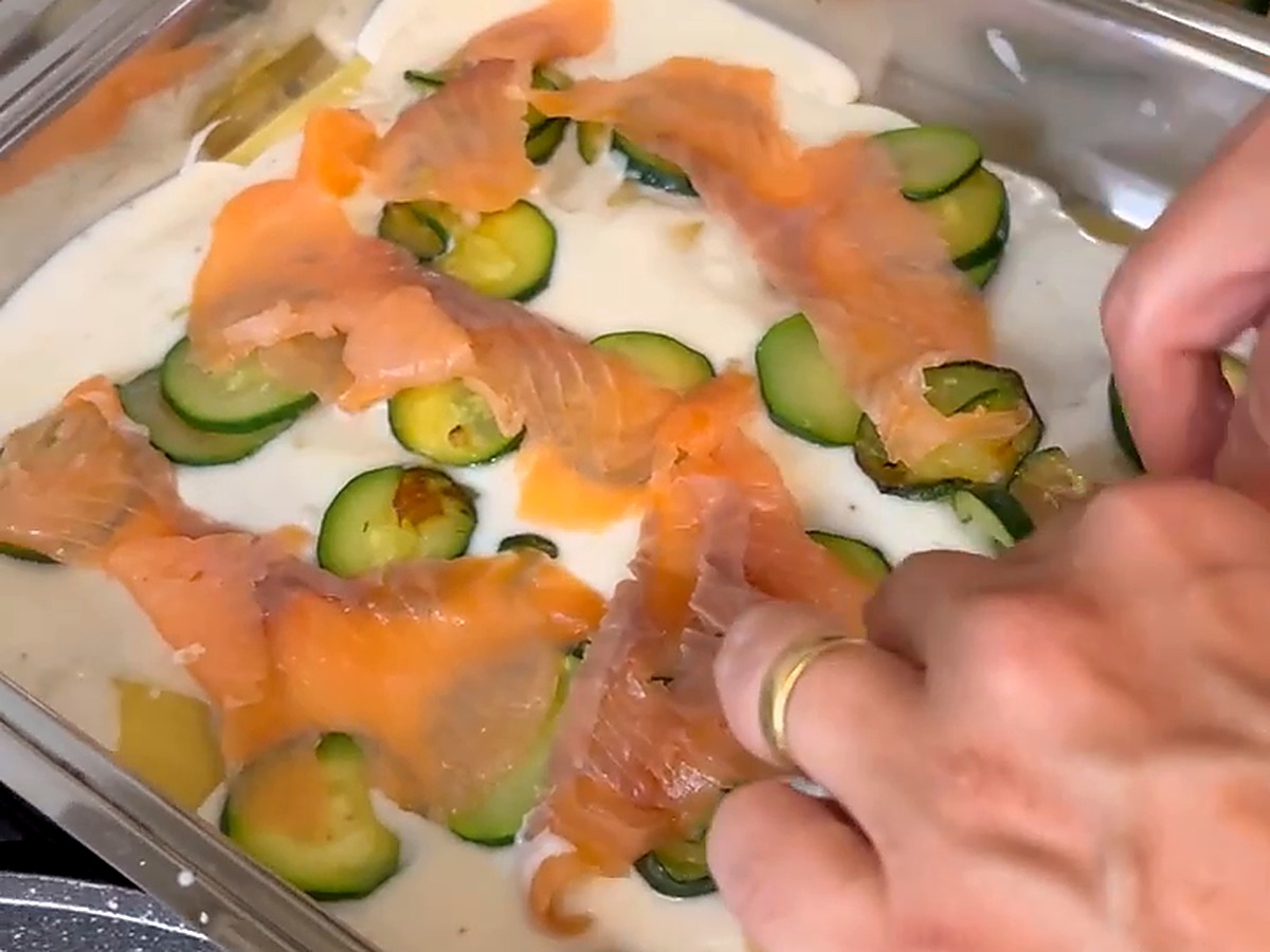 Lasagne con zucchine e salmone
