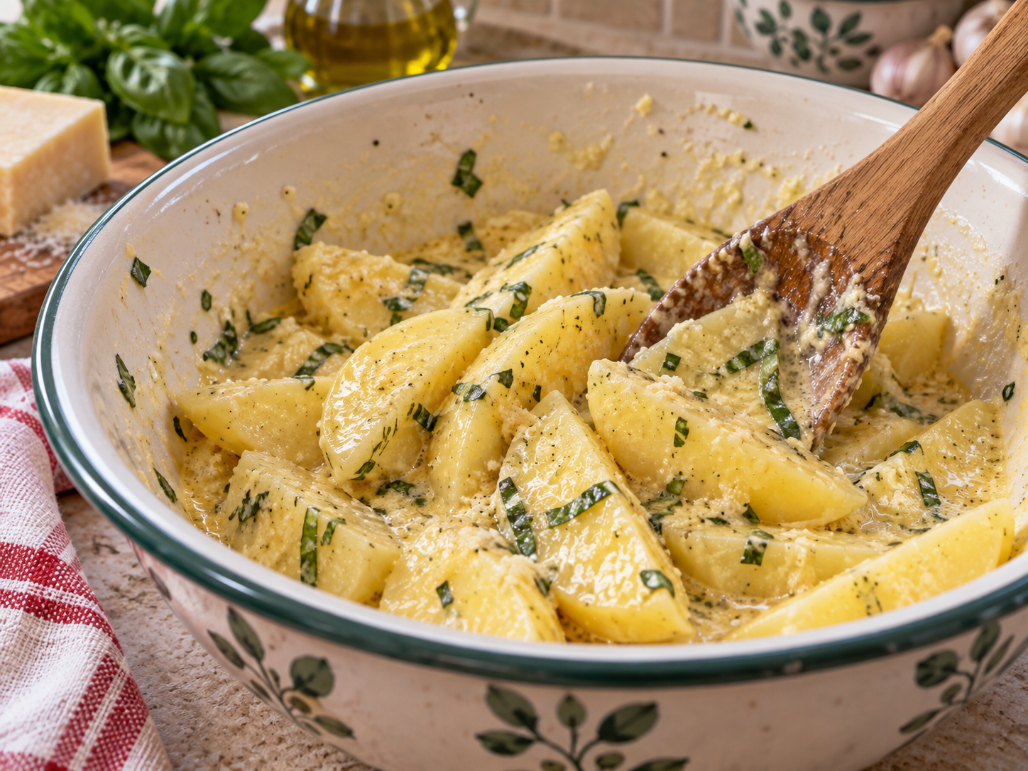 Torta di patate e uova al forno