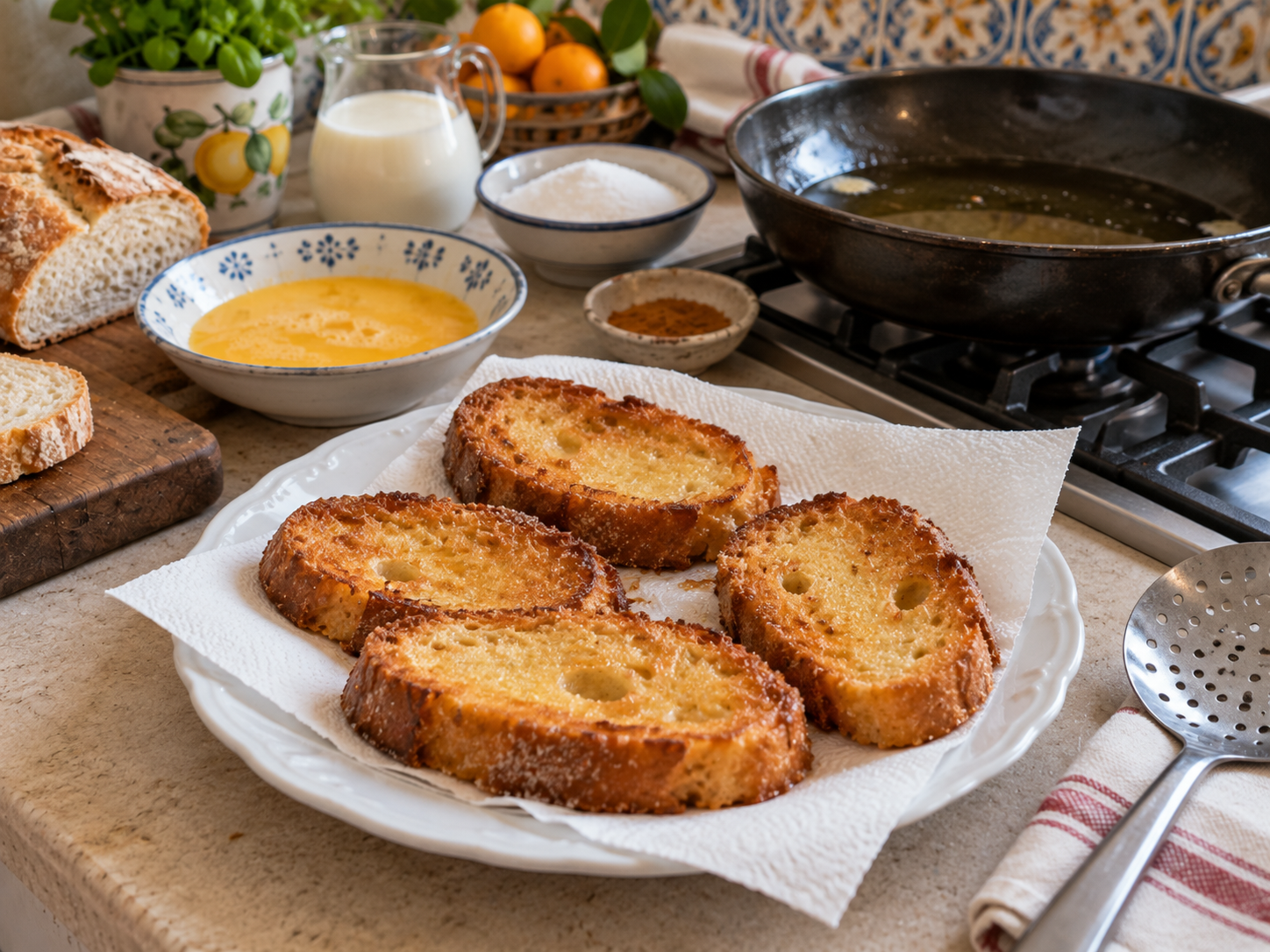 Pane fritto dolce siciliano