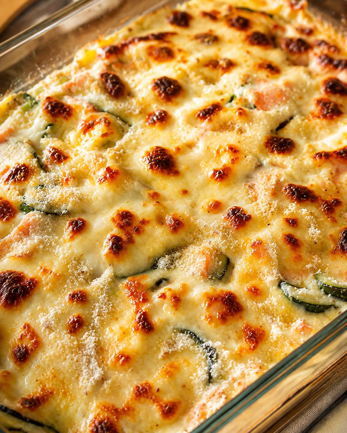 Lasagne con zucchine e salmone