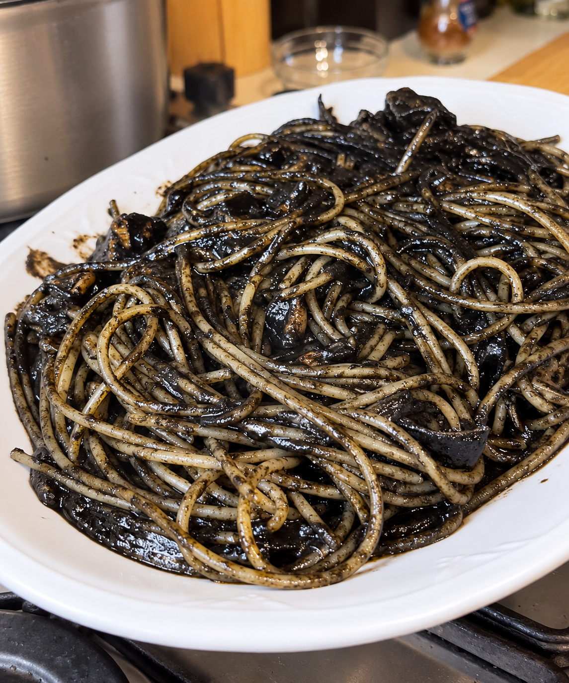 Pasta col nero di seppia alla siciliana