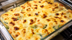 Lasagne con zucchine e salmone gratinate al forno
