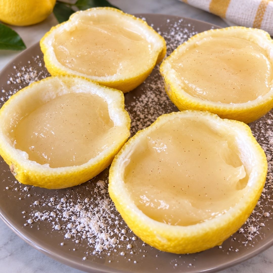 Barchette di limone con crema al limone