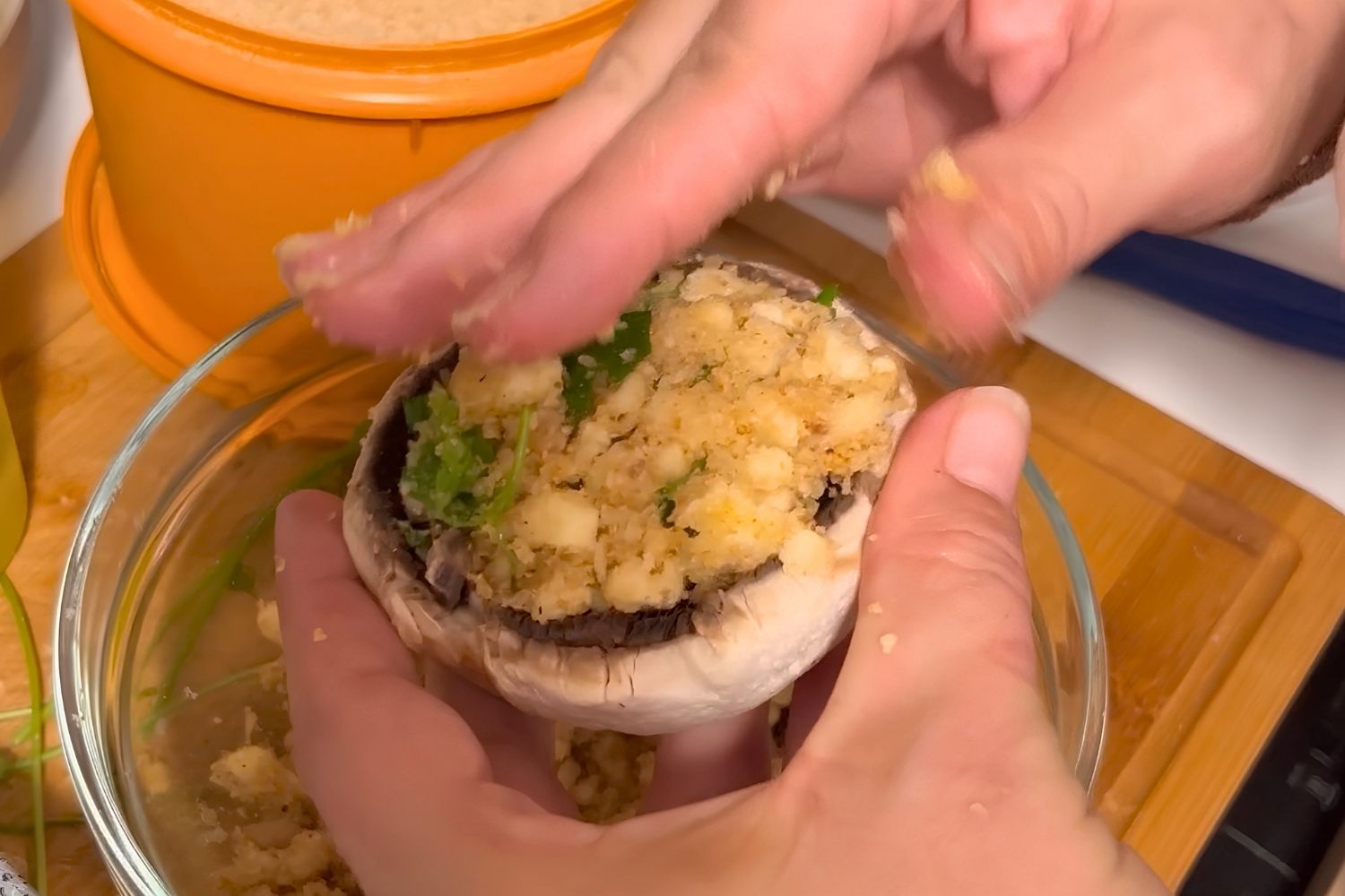 Funghi gratinati al forno