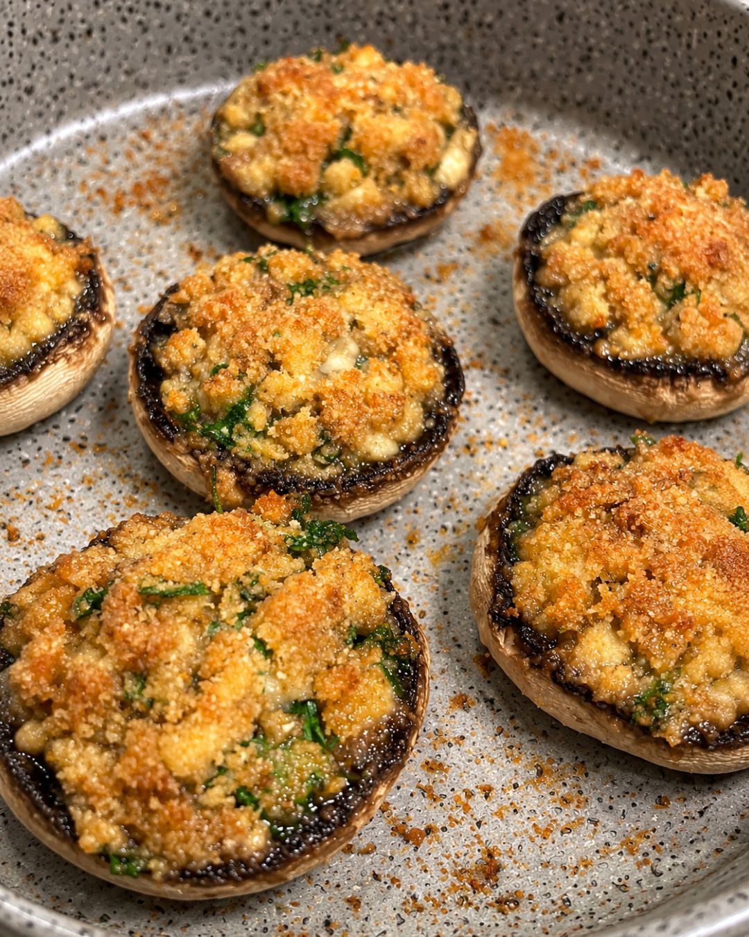 Funghi gratinati al forno