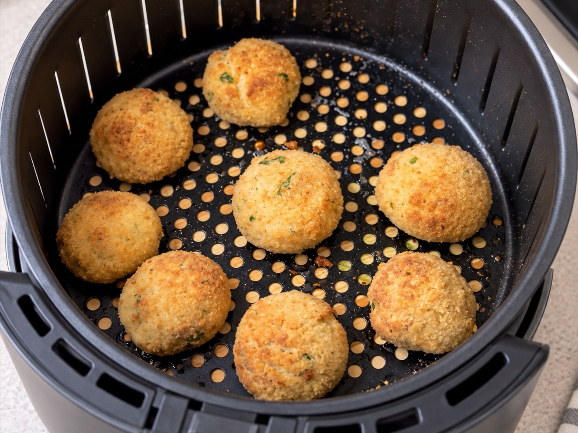 Polpette di tonno e ricotta in friggitrice ad aria
